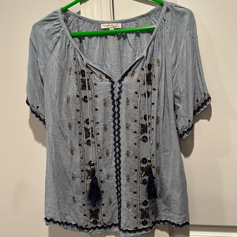 Moon & Meadow Beaded Top L